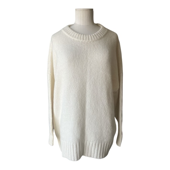 Jenni Kayne Alpaca Cocoon Crewneck in Size Small - Cream - Picture 2 of 6